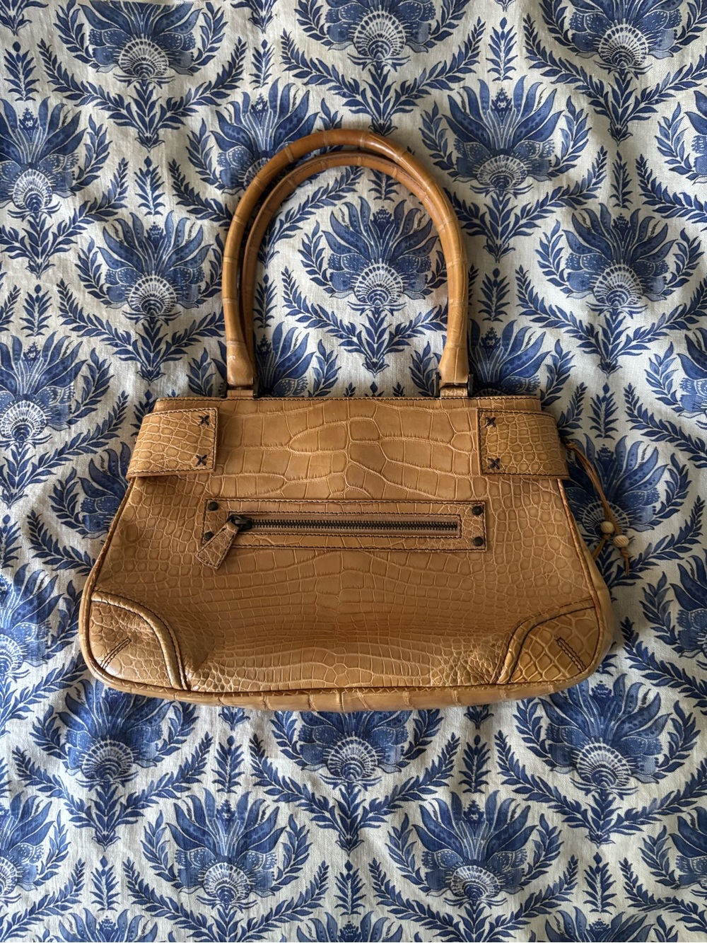 Vintage Suarez New York Alligator Belly Shoulder Bag